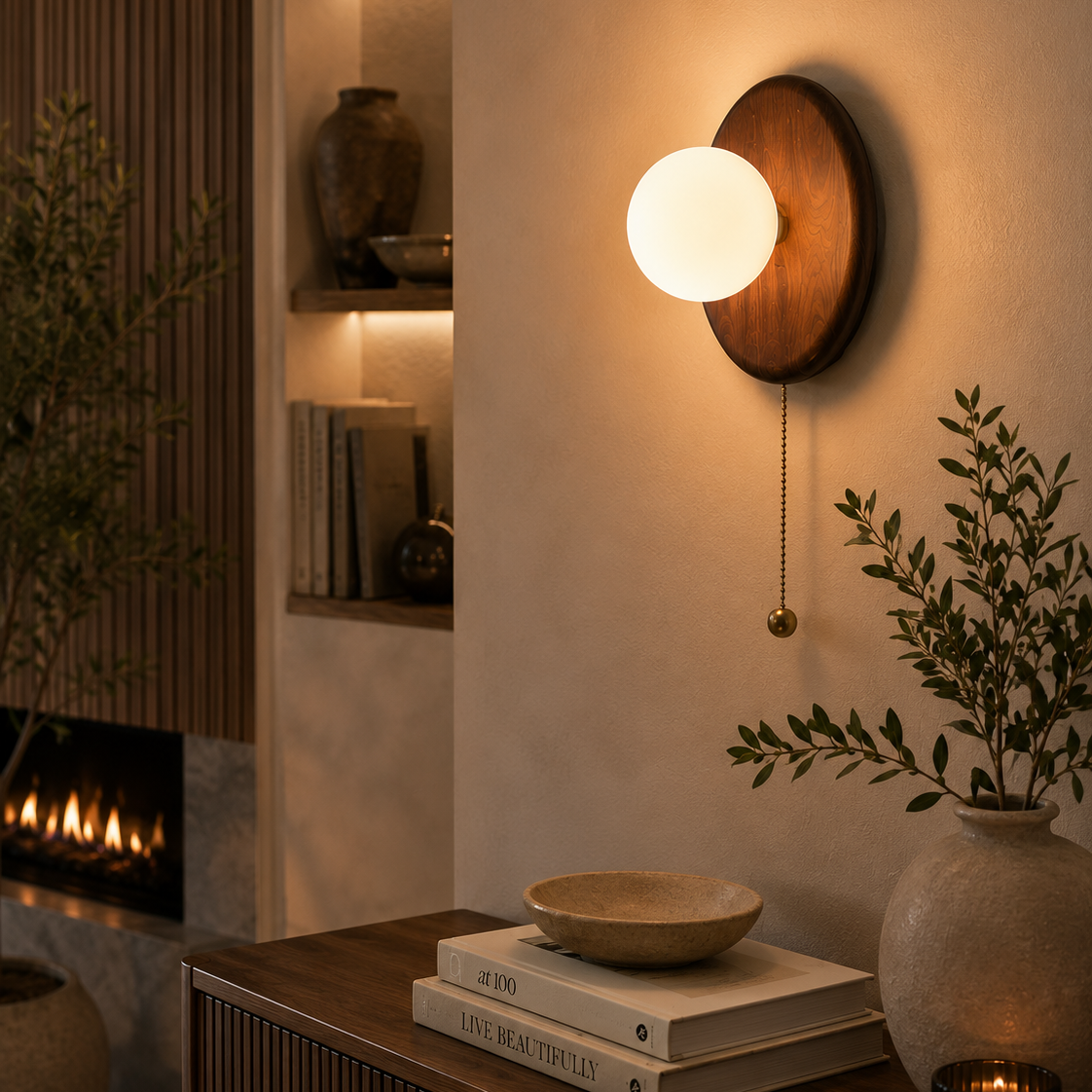 Abel Wood Disk Light