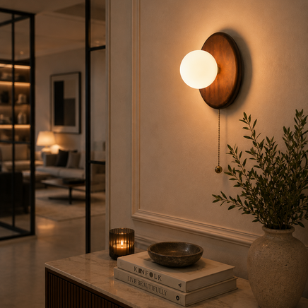 Abel Wood Disk Light