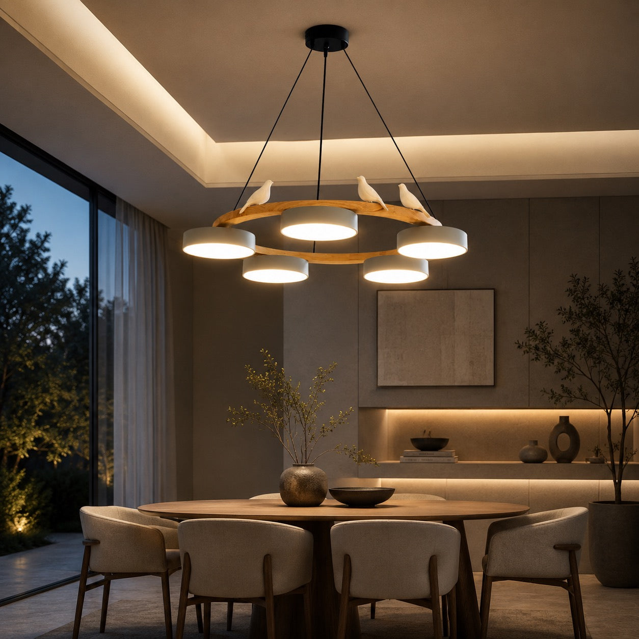 Sienna Bird Round Chandelier